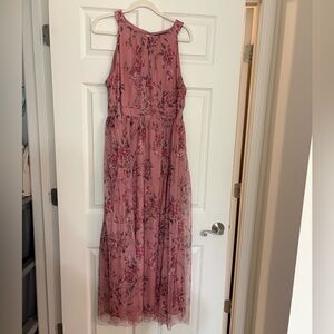 Pink Floral Maxi Dress